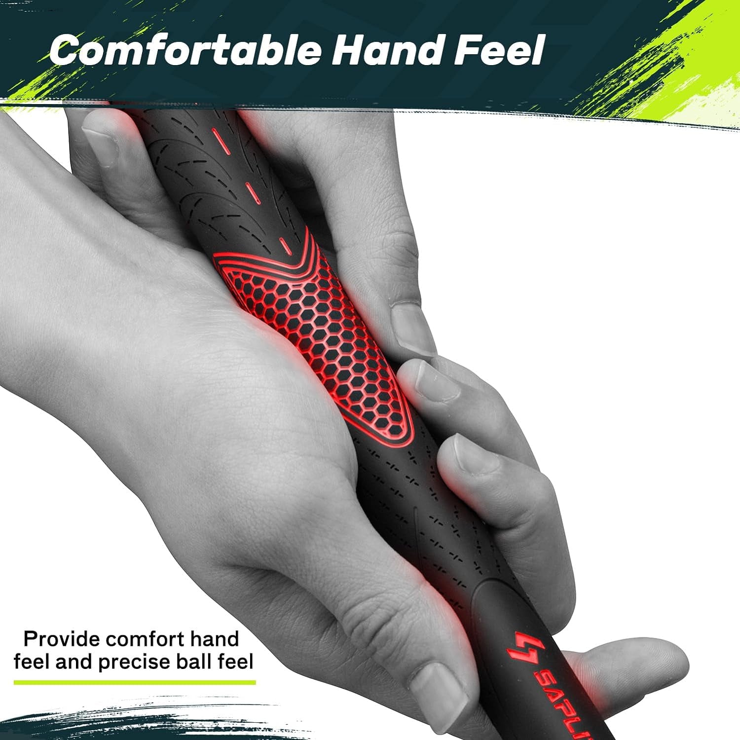 CC01 Rubber Golf Grips, 4 Colors Available, Standard/Midsize Anti-Slip Rubber Golf Club Grips
