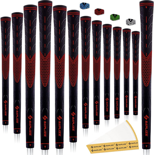 CC01 Rubber Golf Grips, 4 Colors Available, Standard/Midsize Anti-Slip Rubber Golf Club Grips